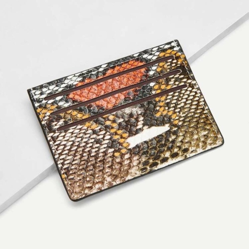 Snakeskin Card Holder (Faux Leather)